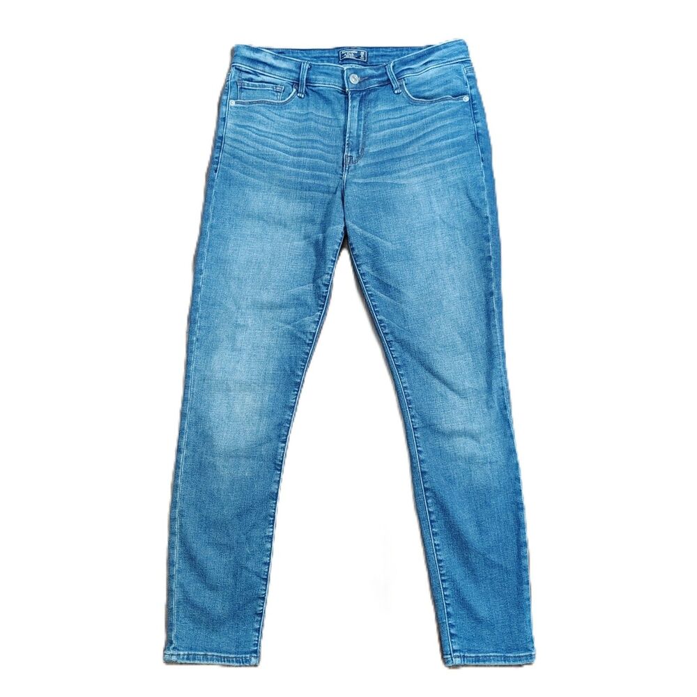 Abercrombie & Fitch Simone Mid Rise 8 / 29 Women's Solid Skinny Stretch Jeans - Picture 2 of 4